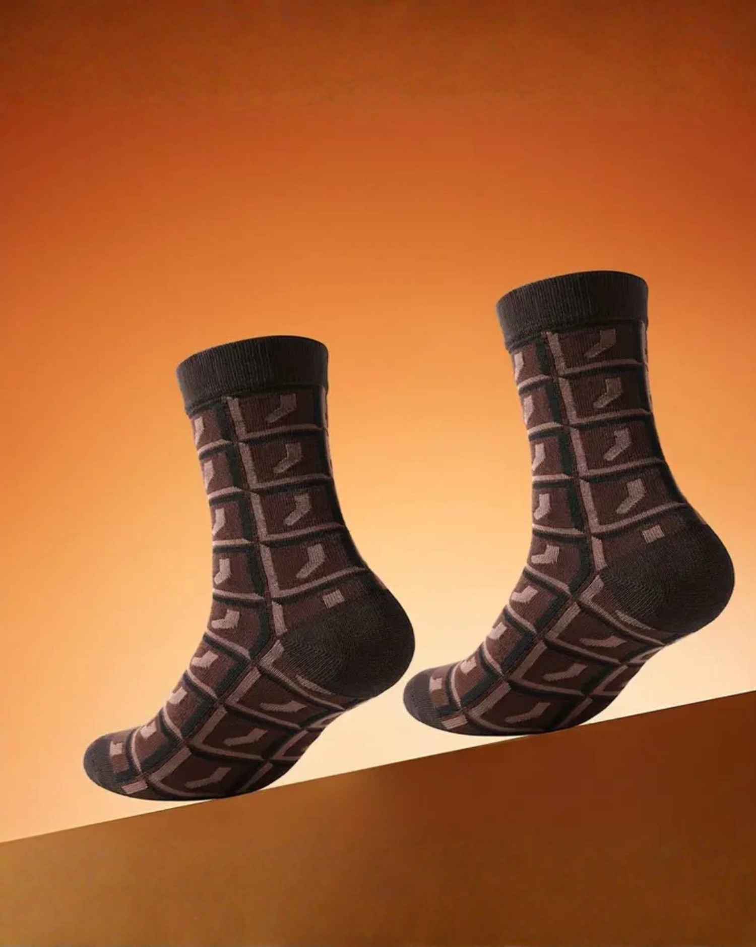 Chocolate Pattern Crew Socks