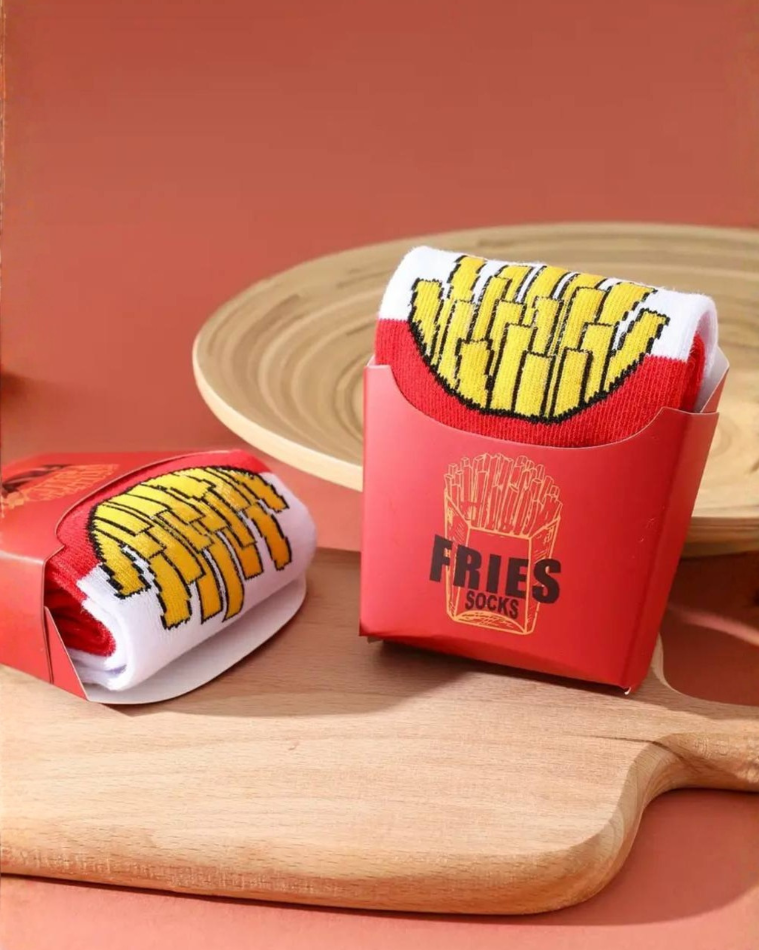 French Fries Pattern Socks