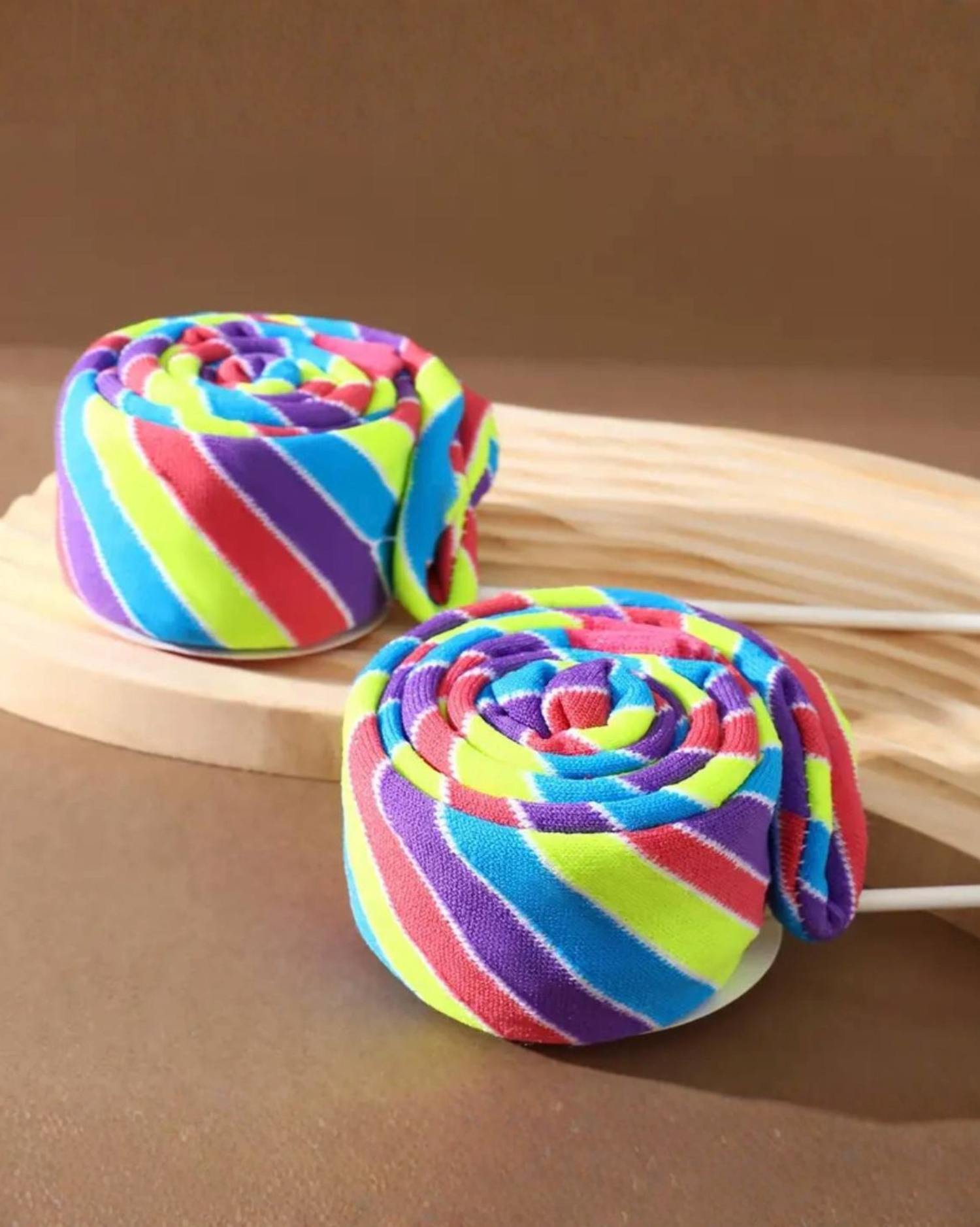 Rainbow Stripe Crew Socks