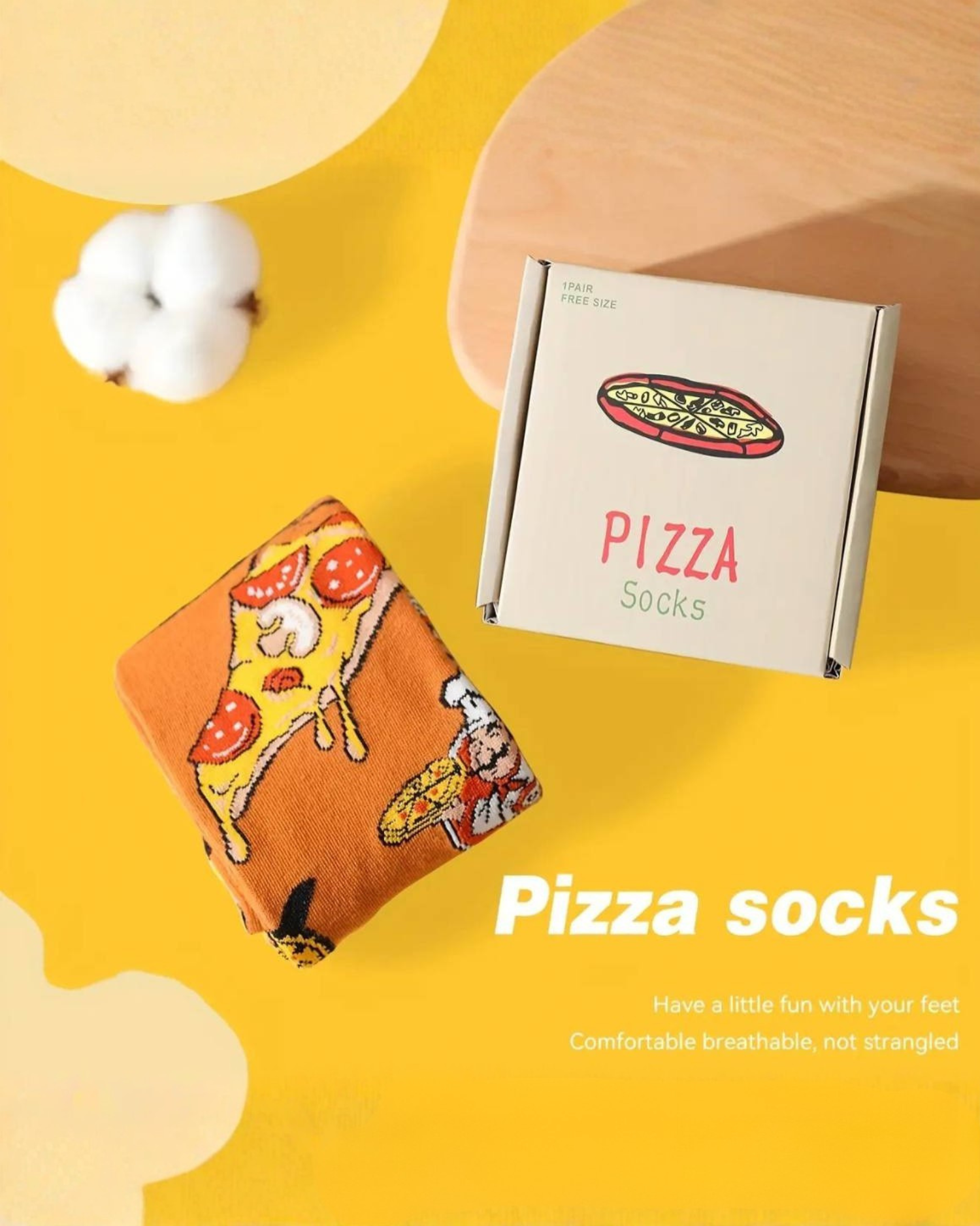 Unisex Mid-Calf Socks – Pizza Box