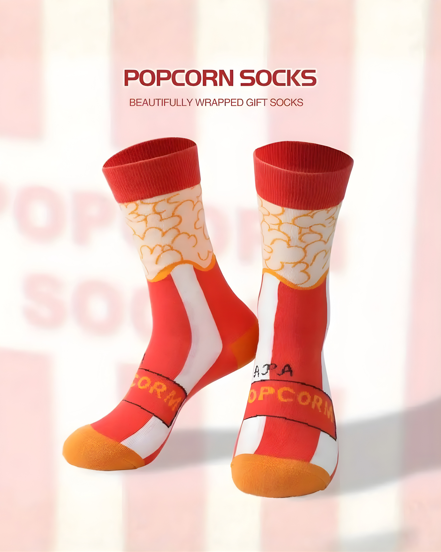 Popcorn Pattern Crew Socks