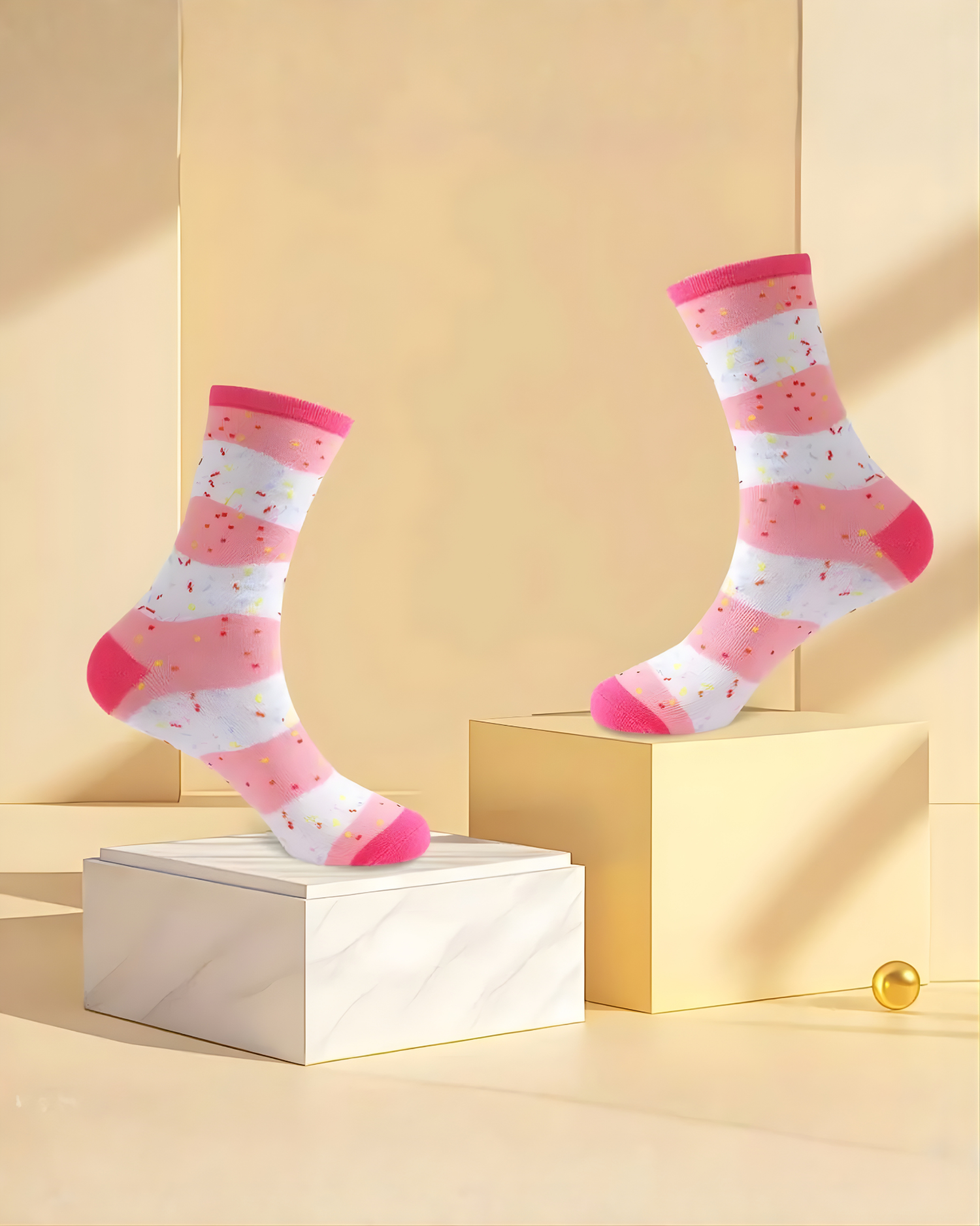 Unisex Mid-Calf Ice Cream Socks