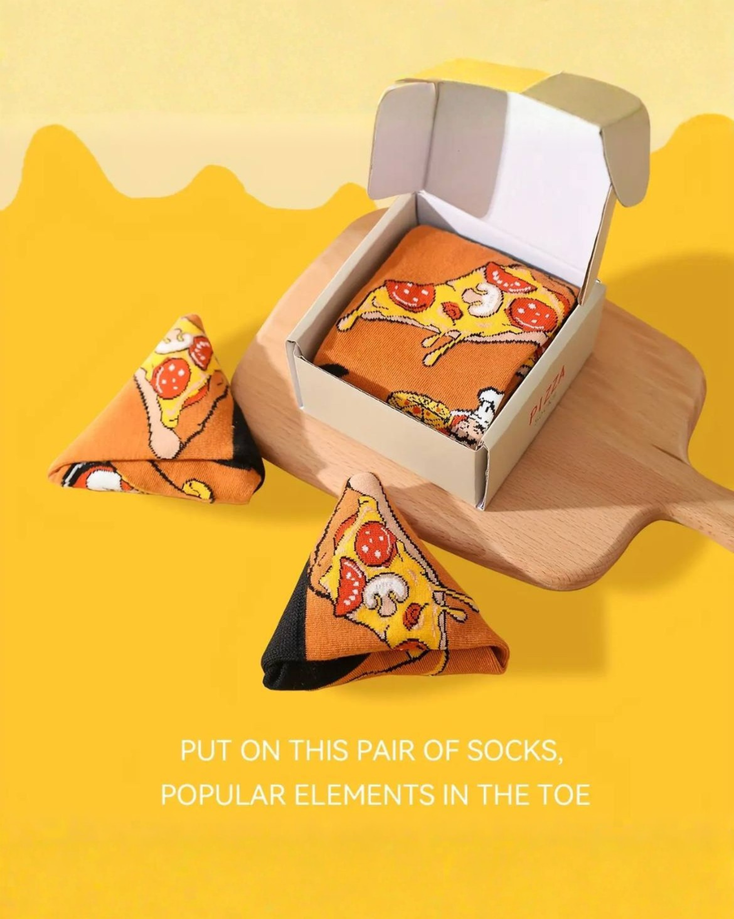 Unisex Mid-Calf Socks – Pizza Box