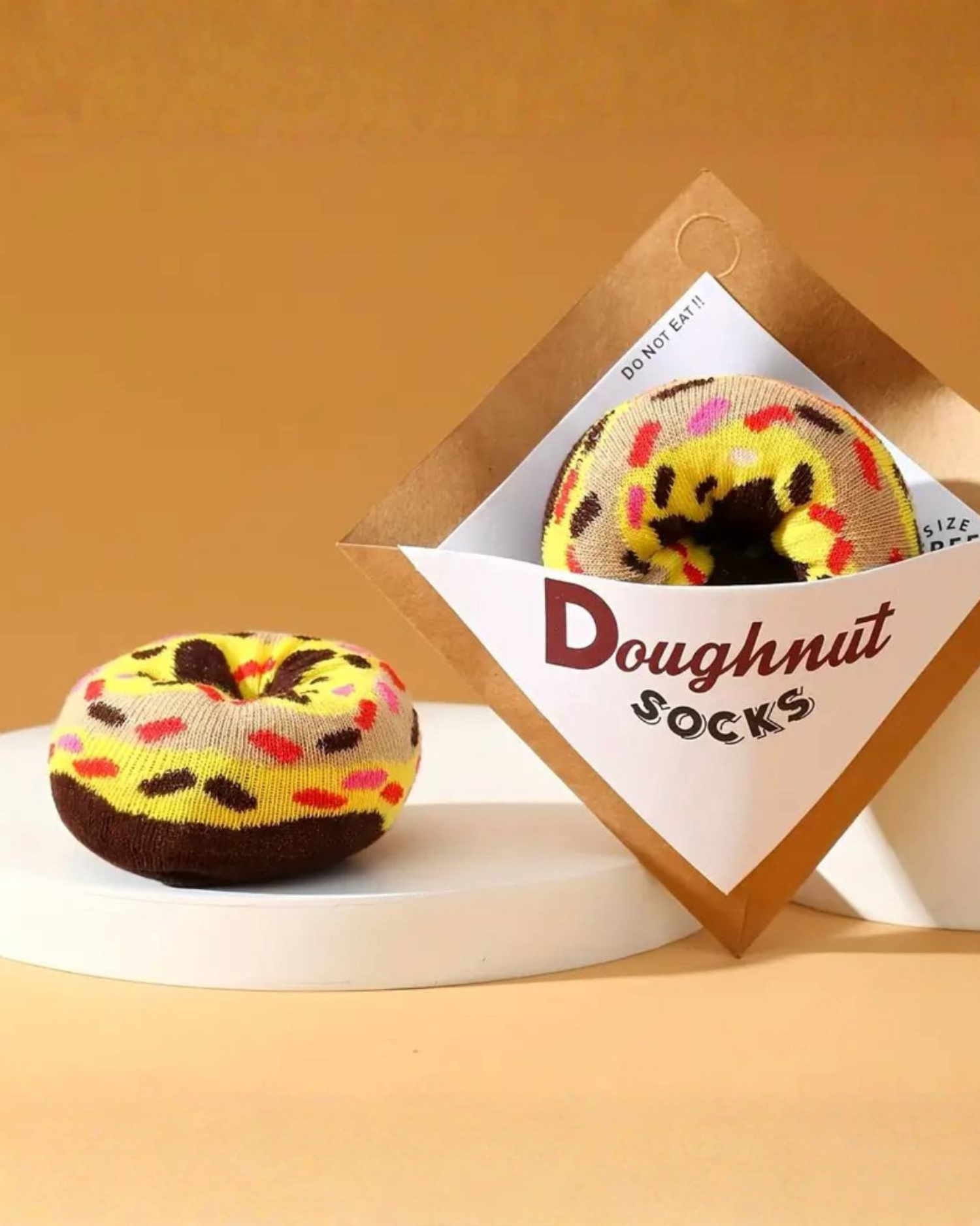 Unisex Mid-Calf Socks – Novelty Doughnut Pattern