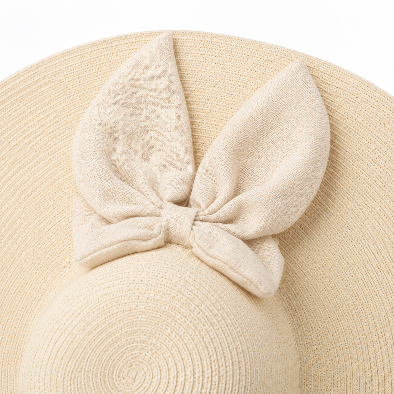 Female Beige Hat with Bow