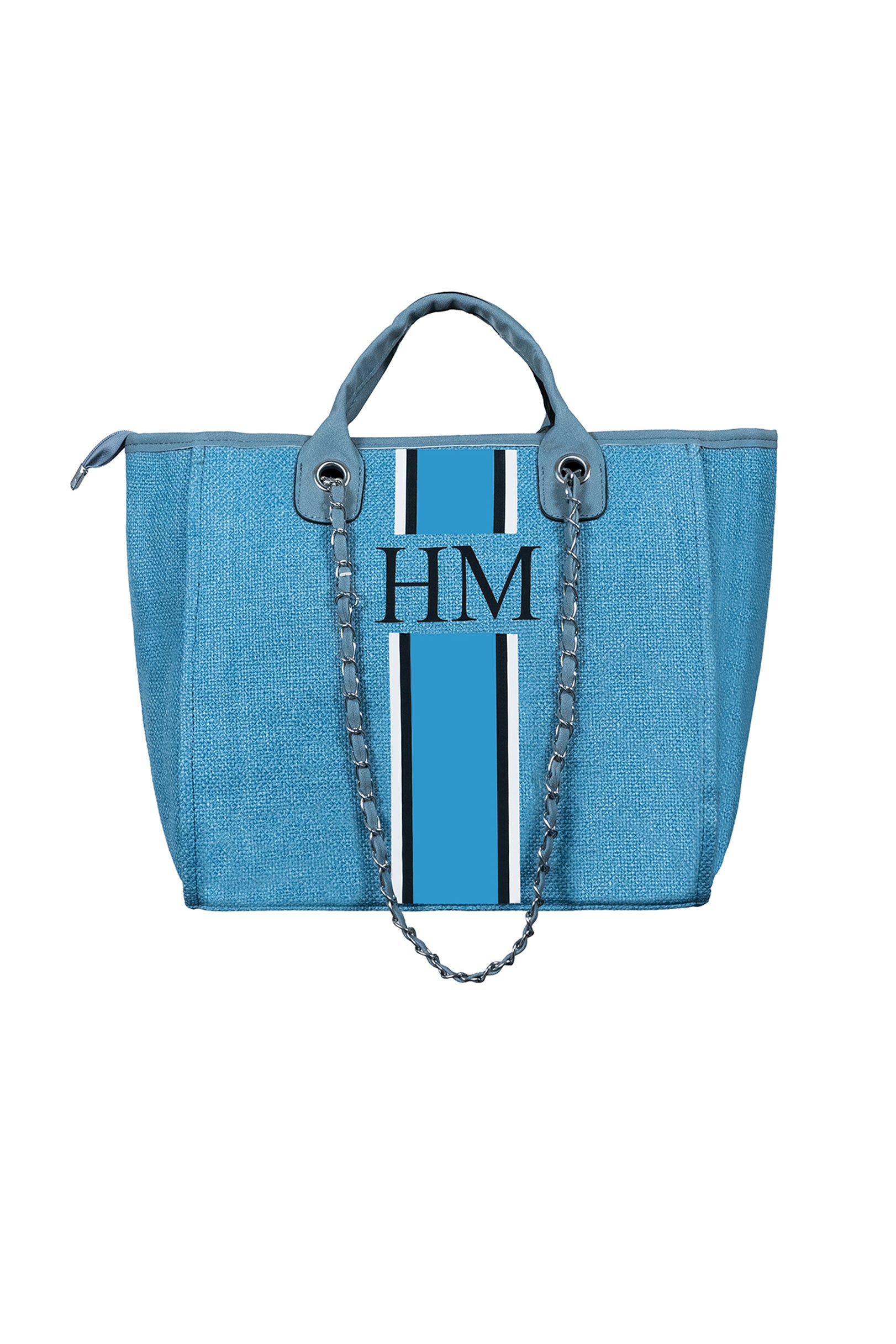 Blue Medium Tote Bag