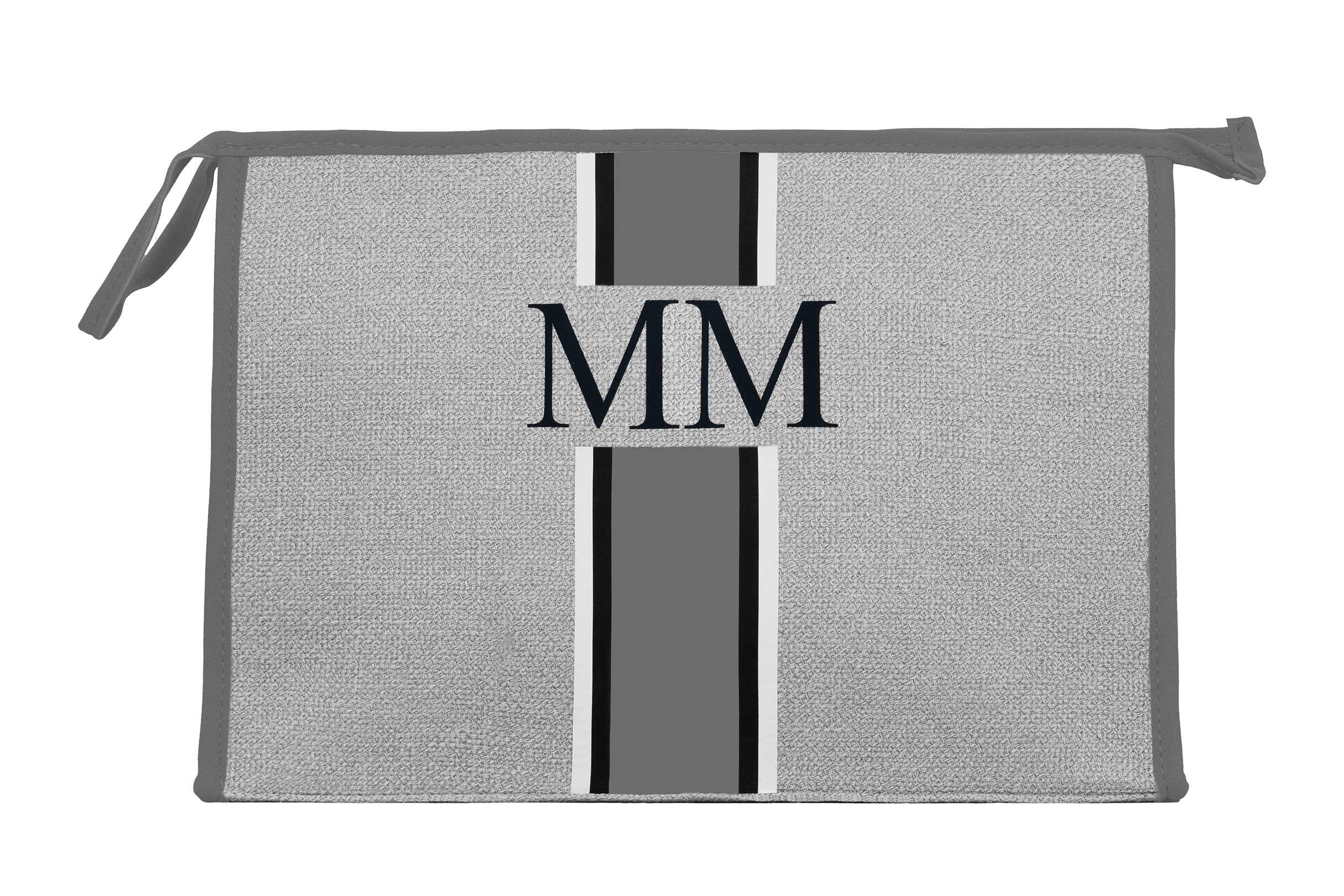 Gray Canvas Pouch Bag