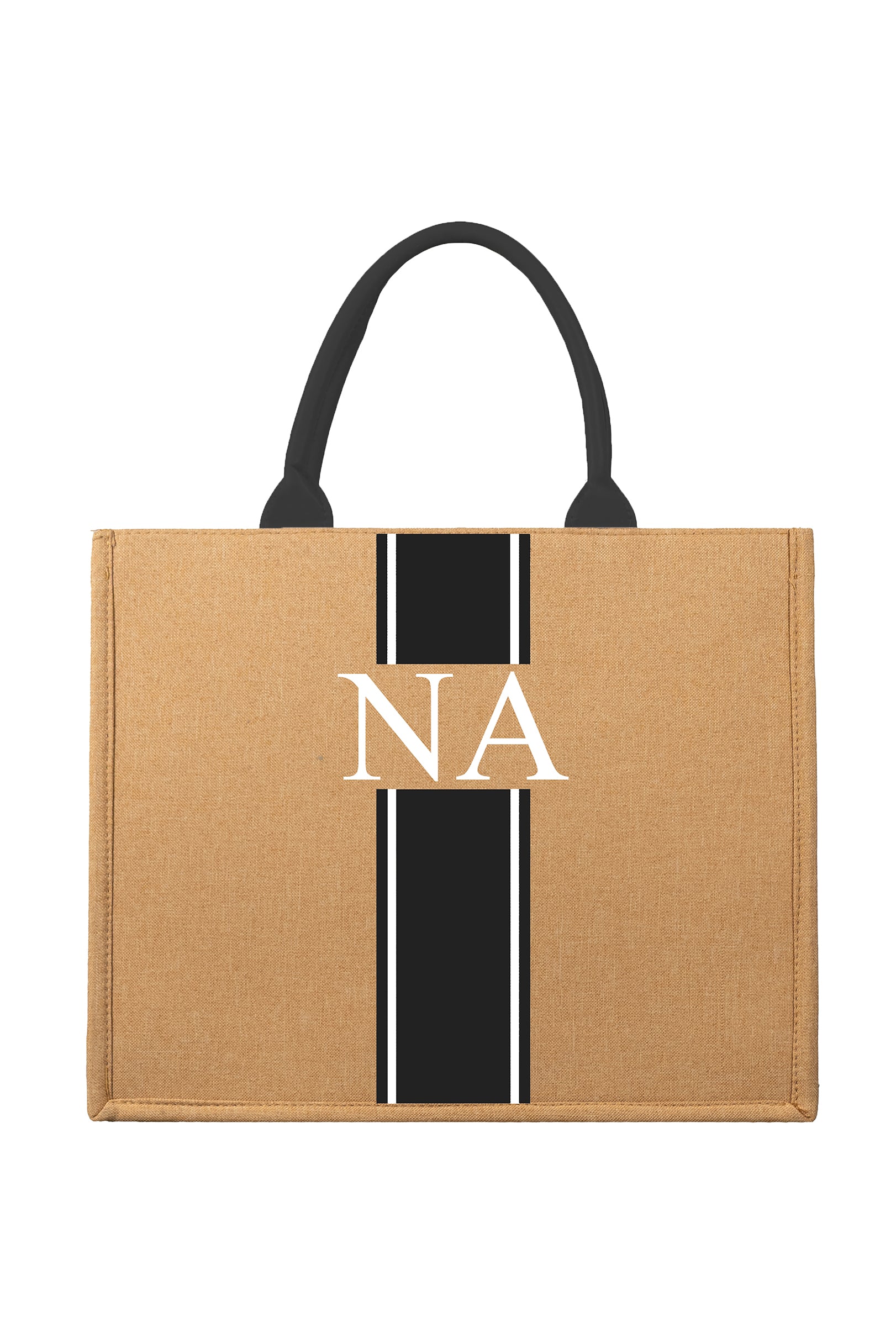Beach & Shopper with Black Leather Handles