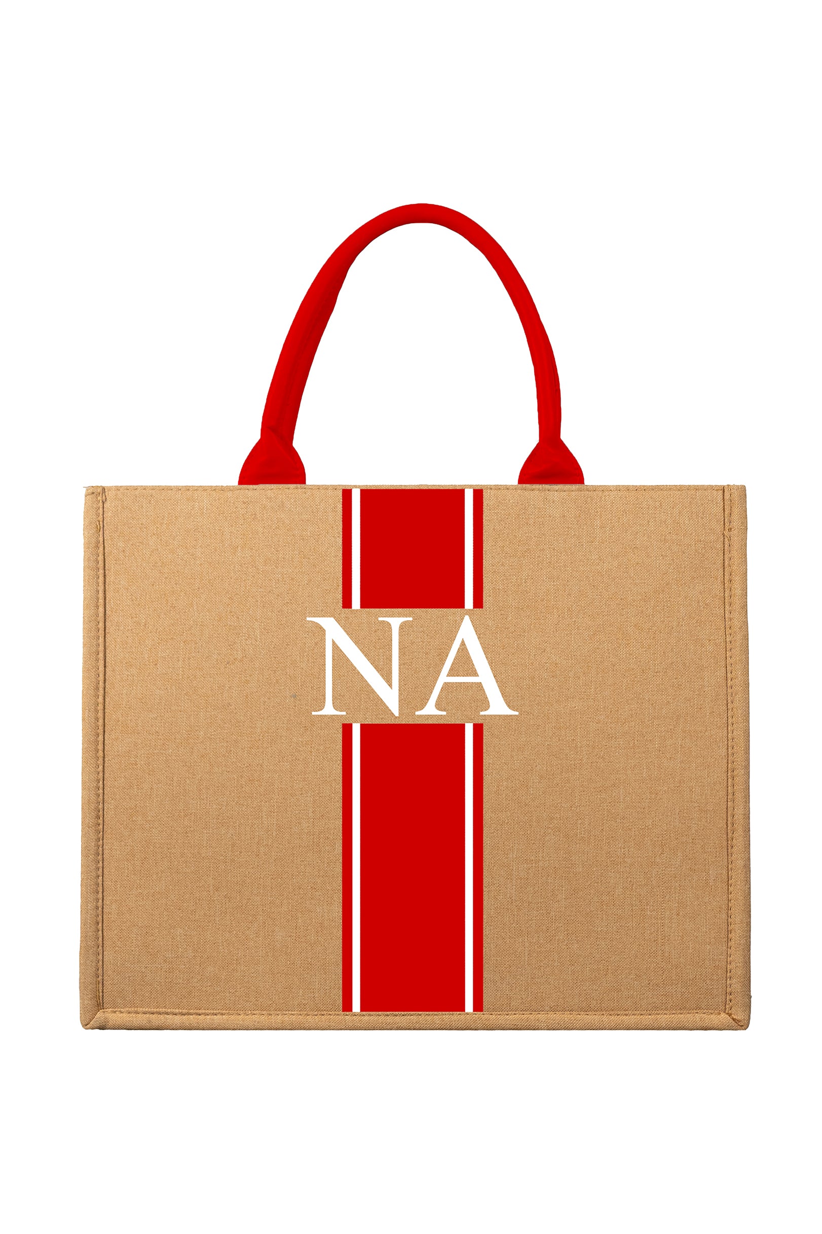 Beach & Shopper with Red Leather Handles
