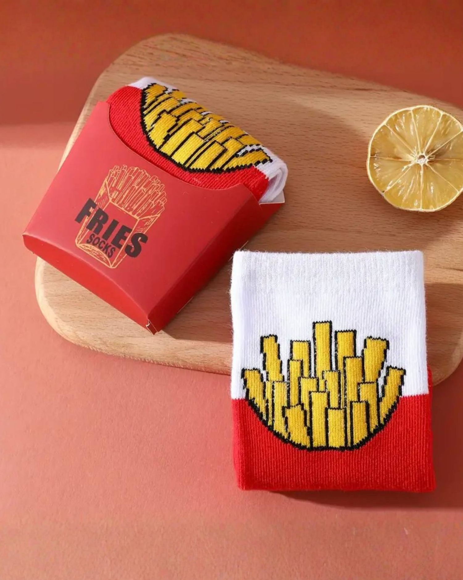 
French Fries Pattern Socks