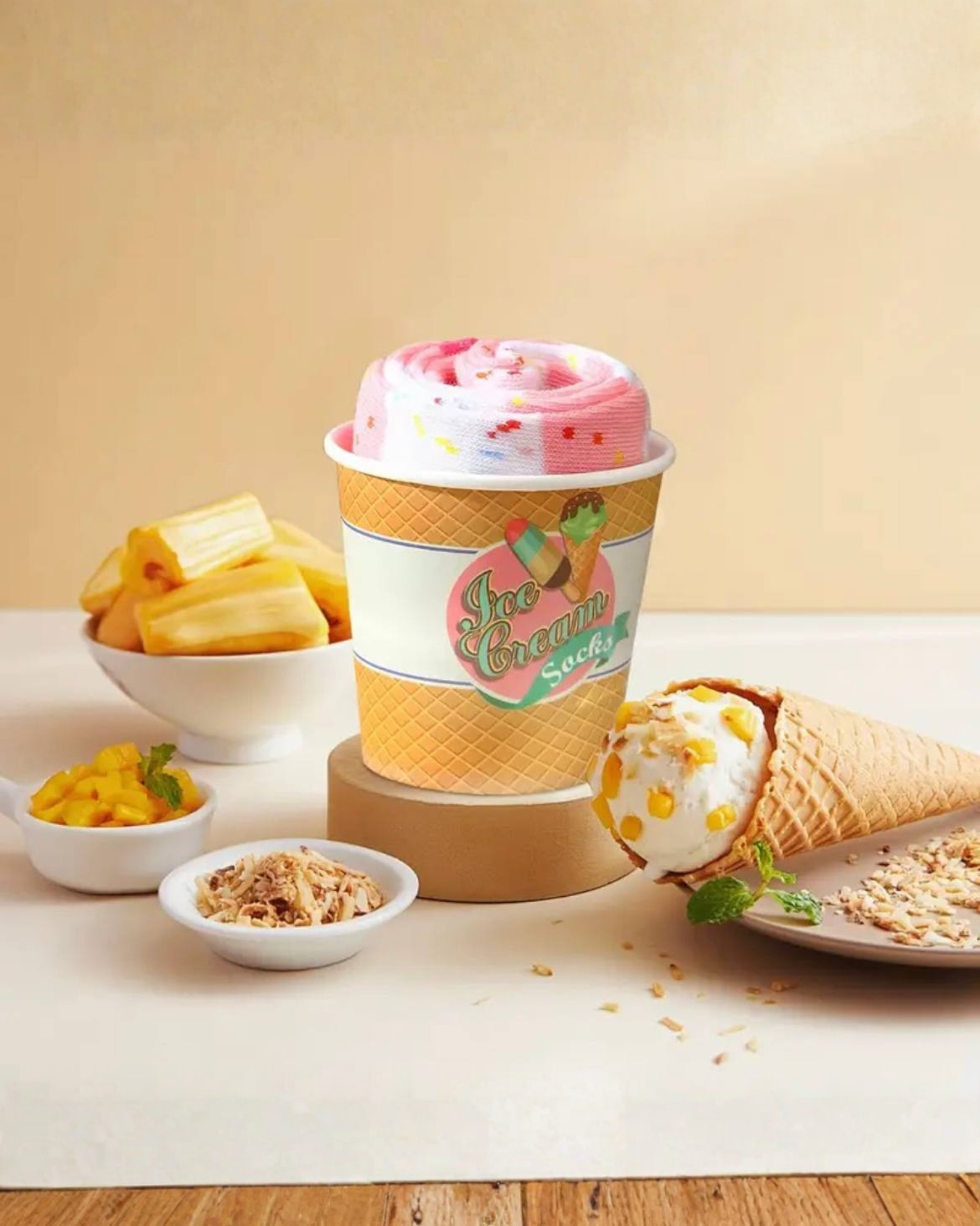 
Unisex Mid-Calf Ice Cream Socks