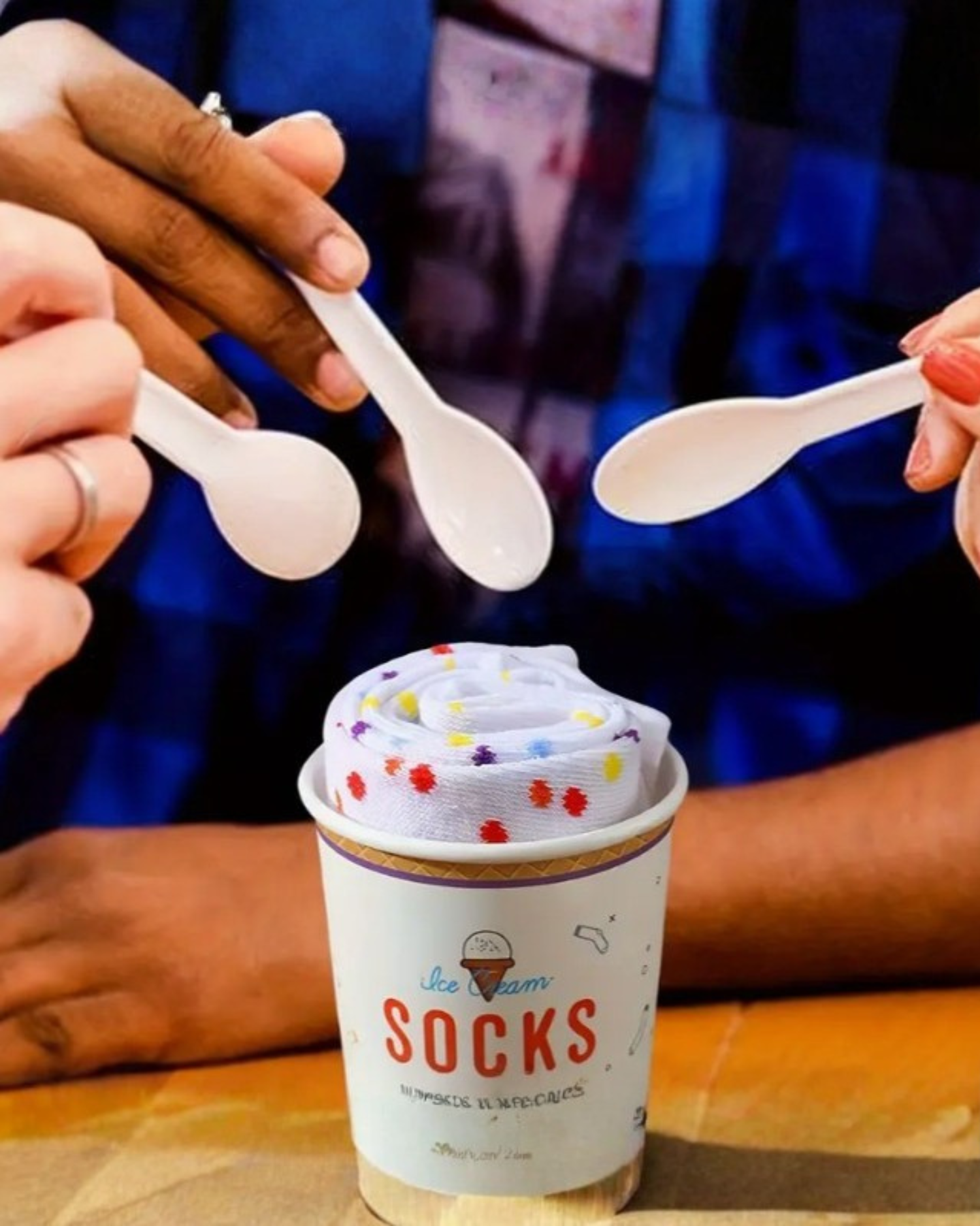 
Ice Cream Pattern Mid-calf Crew Socks