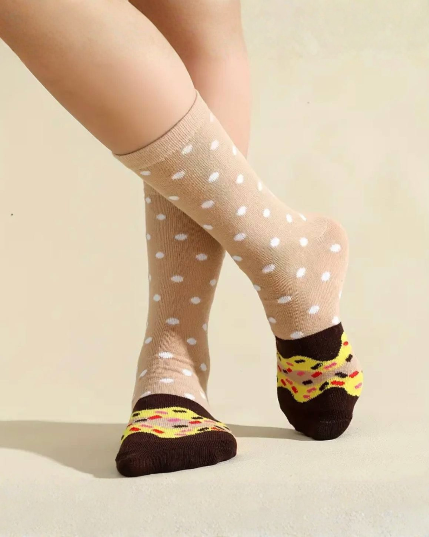 
Unisex Mid-Calf Socks – Novelty Doughnut Pattern