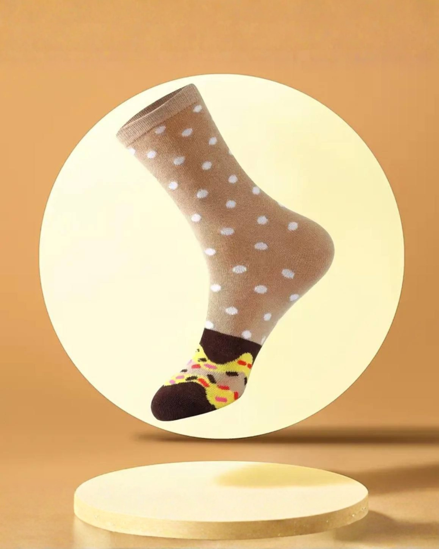 
Unisex Mid-Calf Socks – Novelty Doughnut Pattern