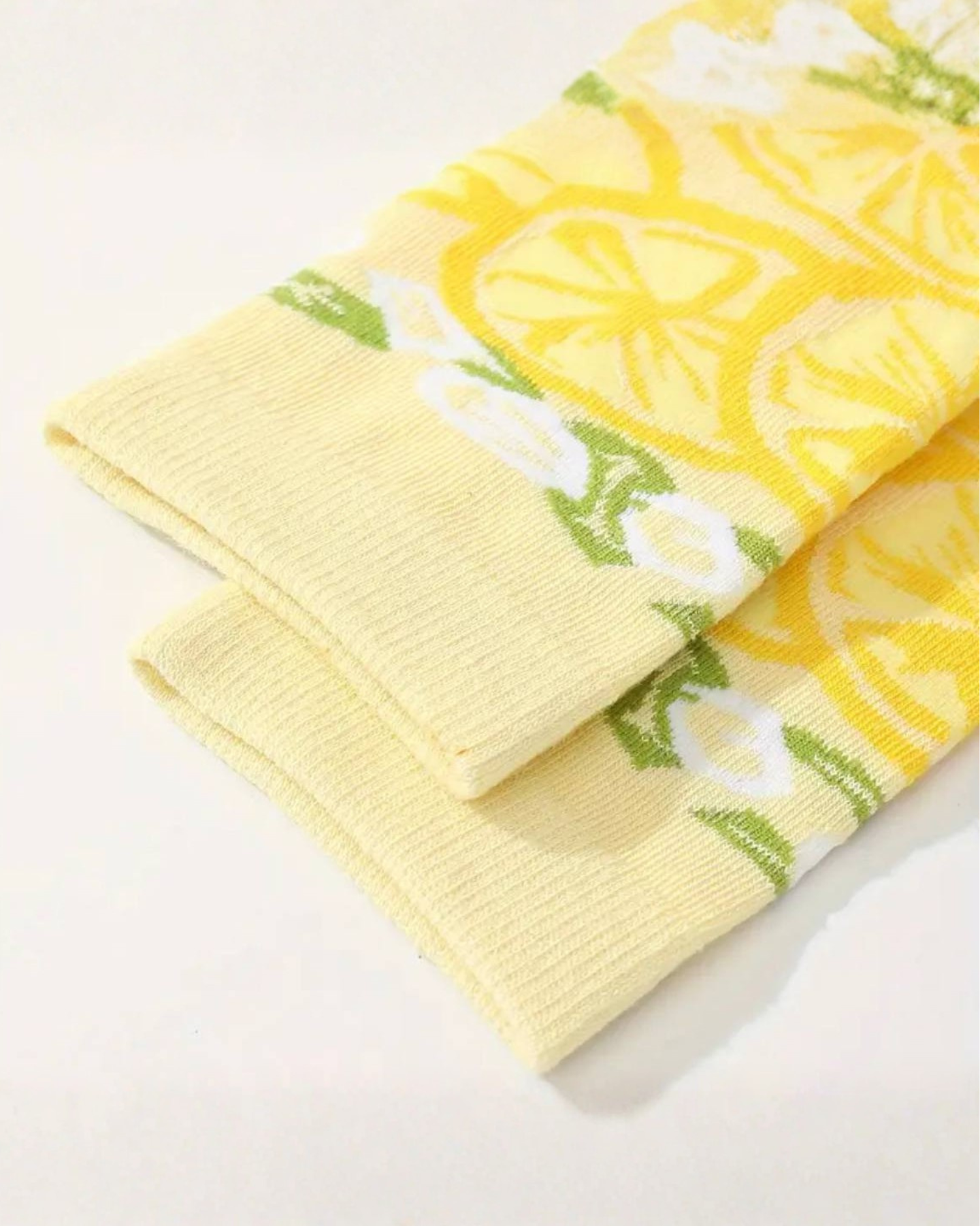 
Novelty Lemon Print Mid Tube Socks with Can – Fashionable Street Style