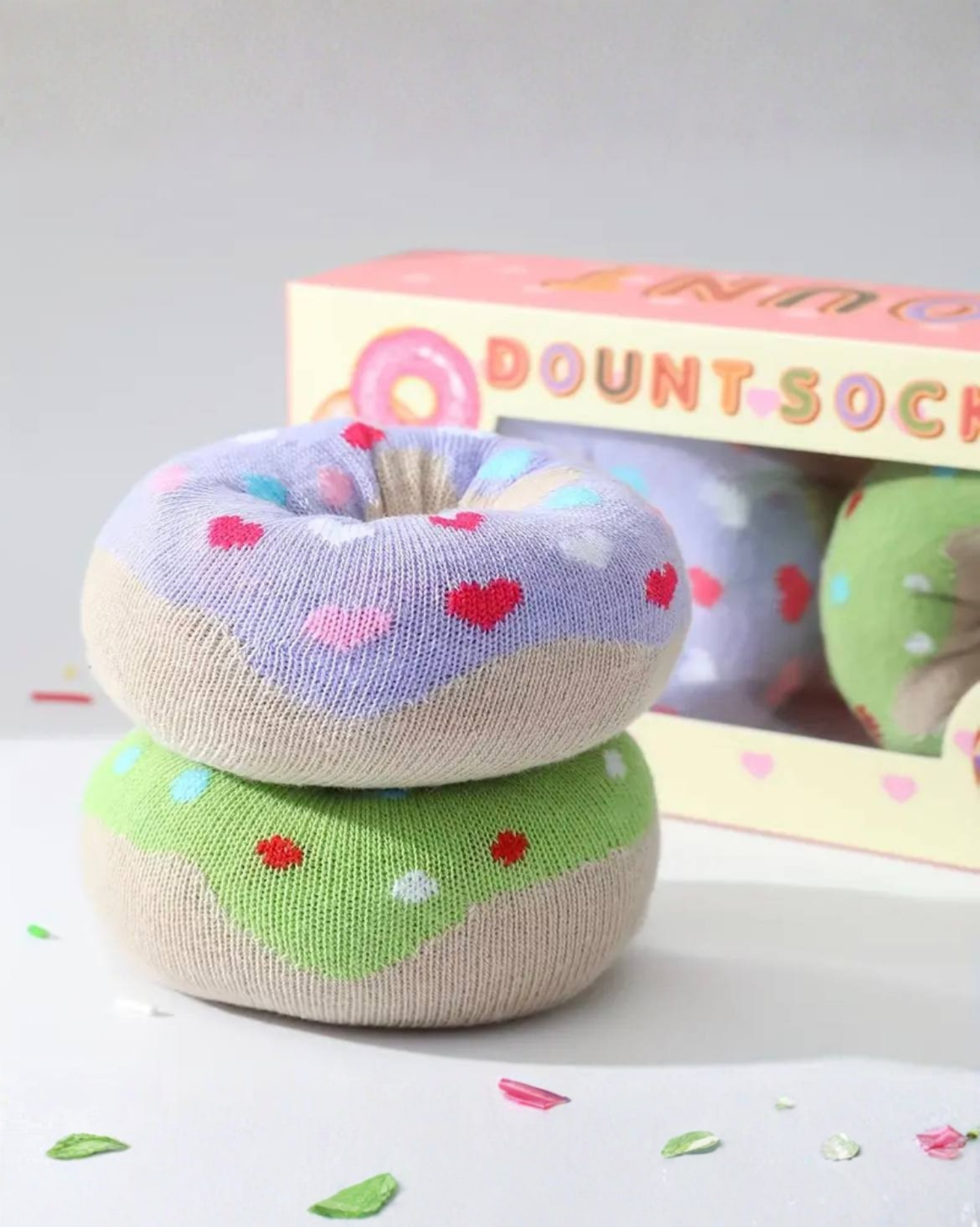 
Donut Pattern Mid-Calf Socks